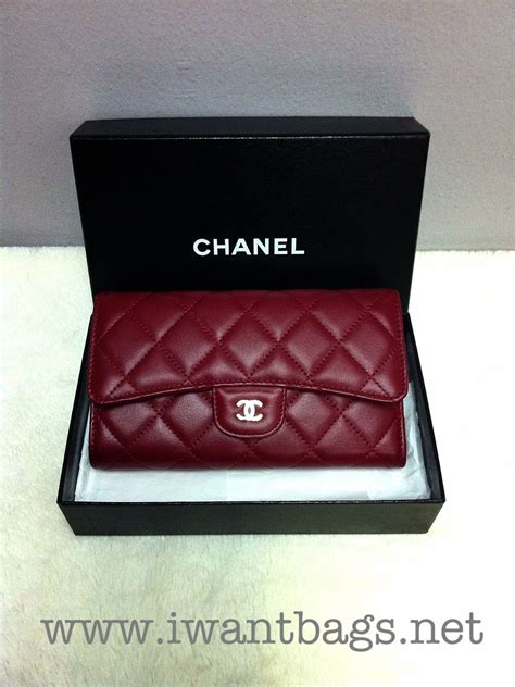 chanel red caviar card holder|Long Wallets .